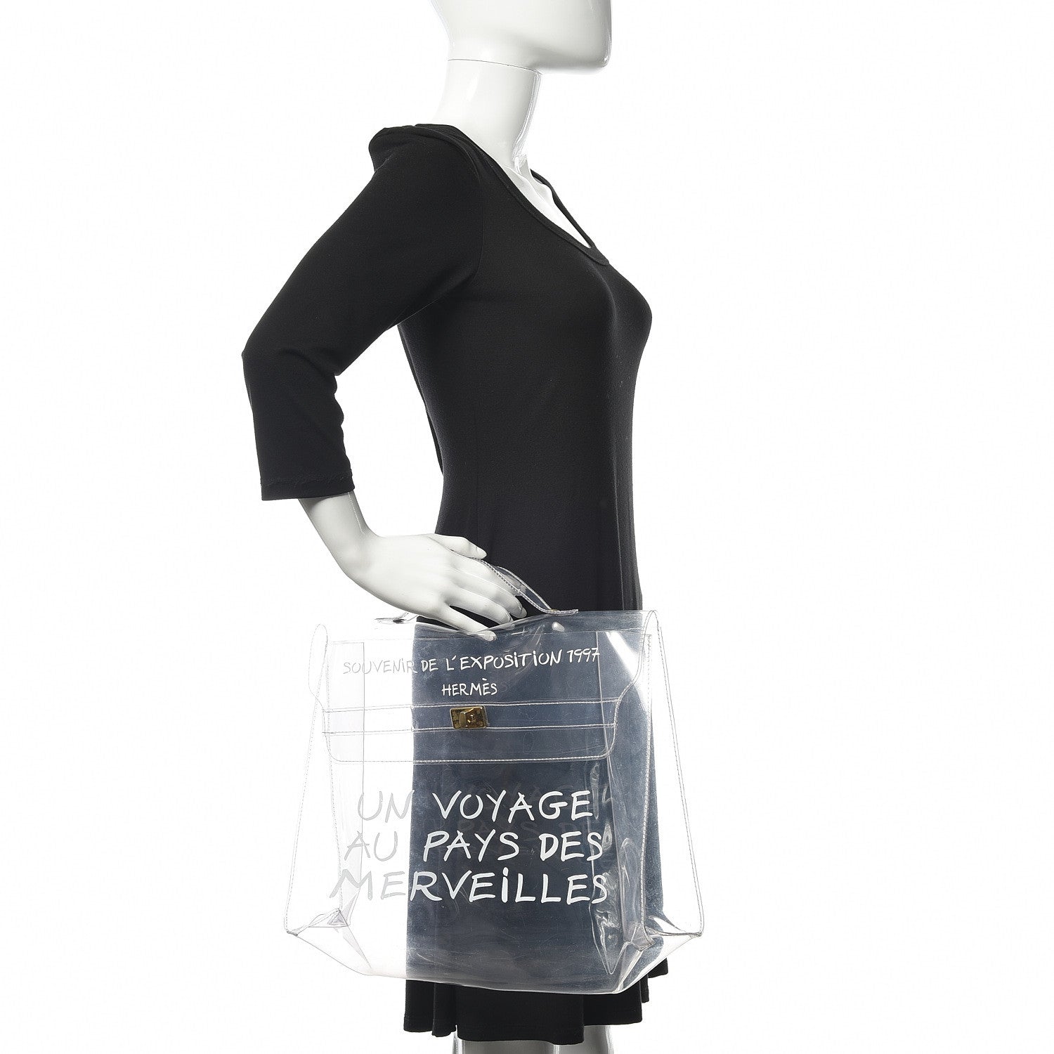 Hermes Vinyl Souvenir De L'Exposition Kelly Transparent 2 of 10