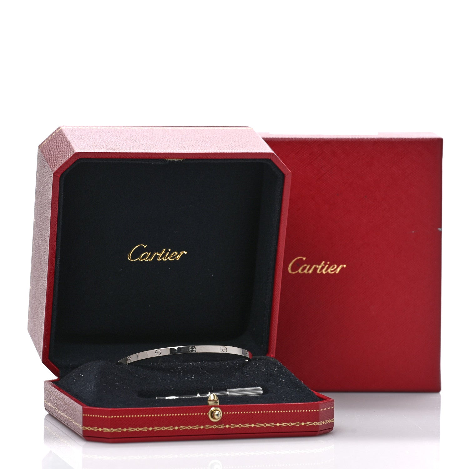 Cartier 18K White Gold Small LOVE Bracelet 19 7 of 7