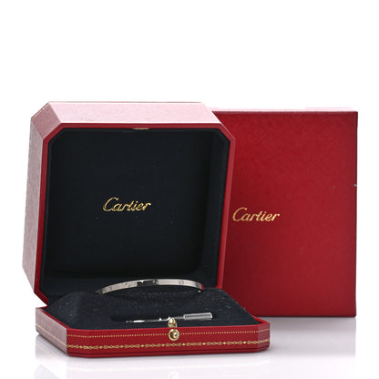 Cartier 18K White Gold Small LOVE Bracelet 19 7 of 7