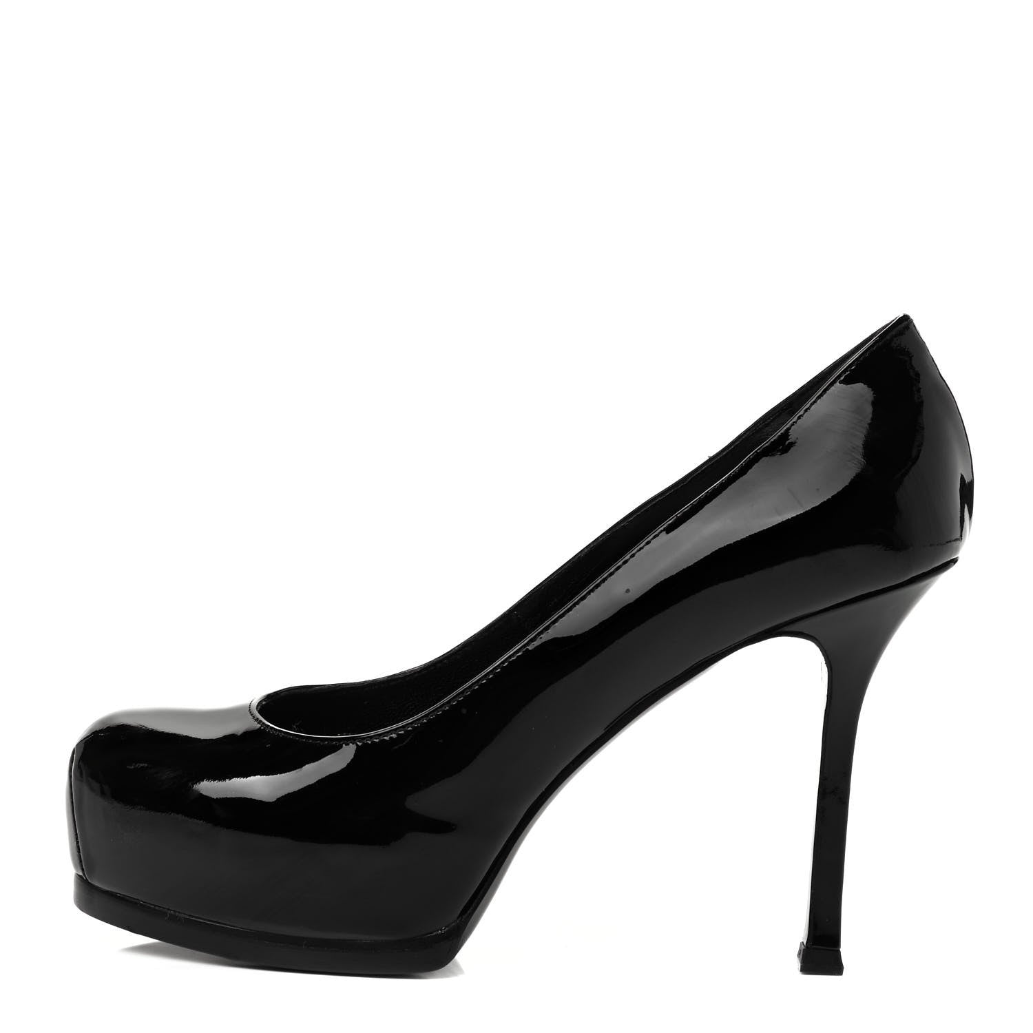 Saint Laurent Patent Tribtoo 80 Platform Pumps 36.5 Black 1 of 7
