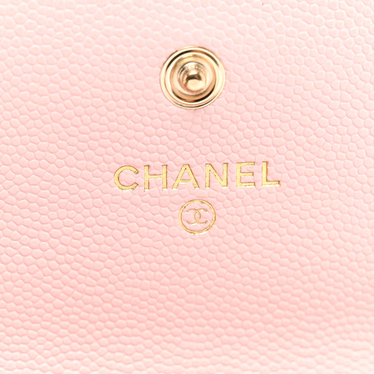 Caviar Quilted Crystal CC Large Gusset Flap Wallet Pink