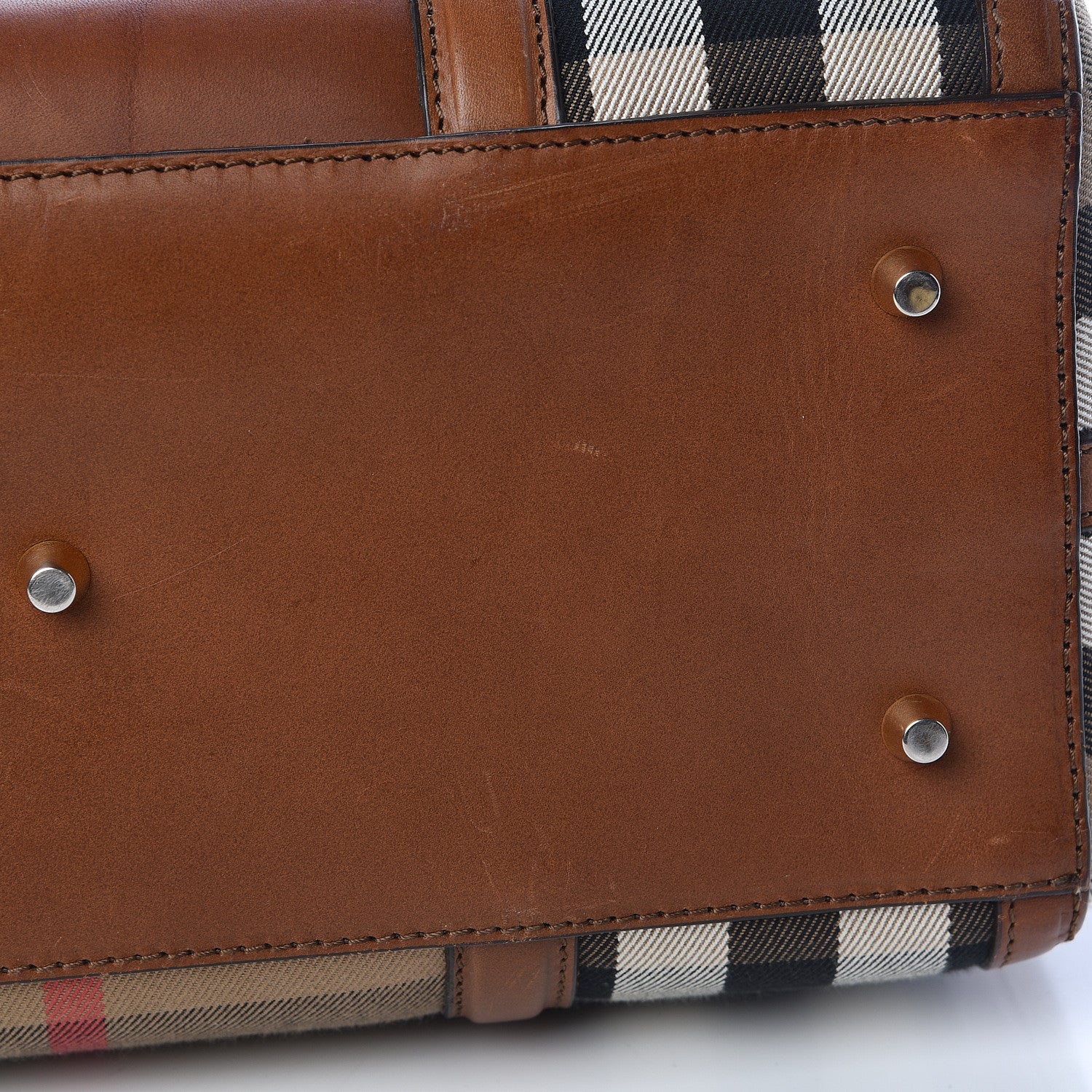 Burberry House Check Medium Alchester Bowling Bag Tan 17 of 23