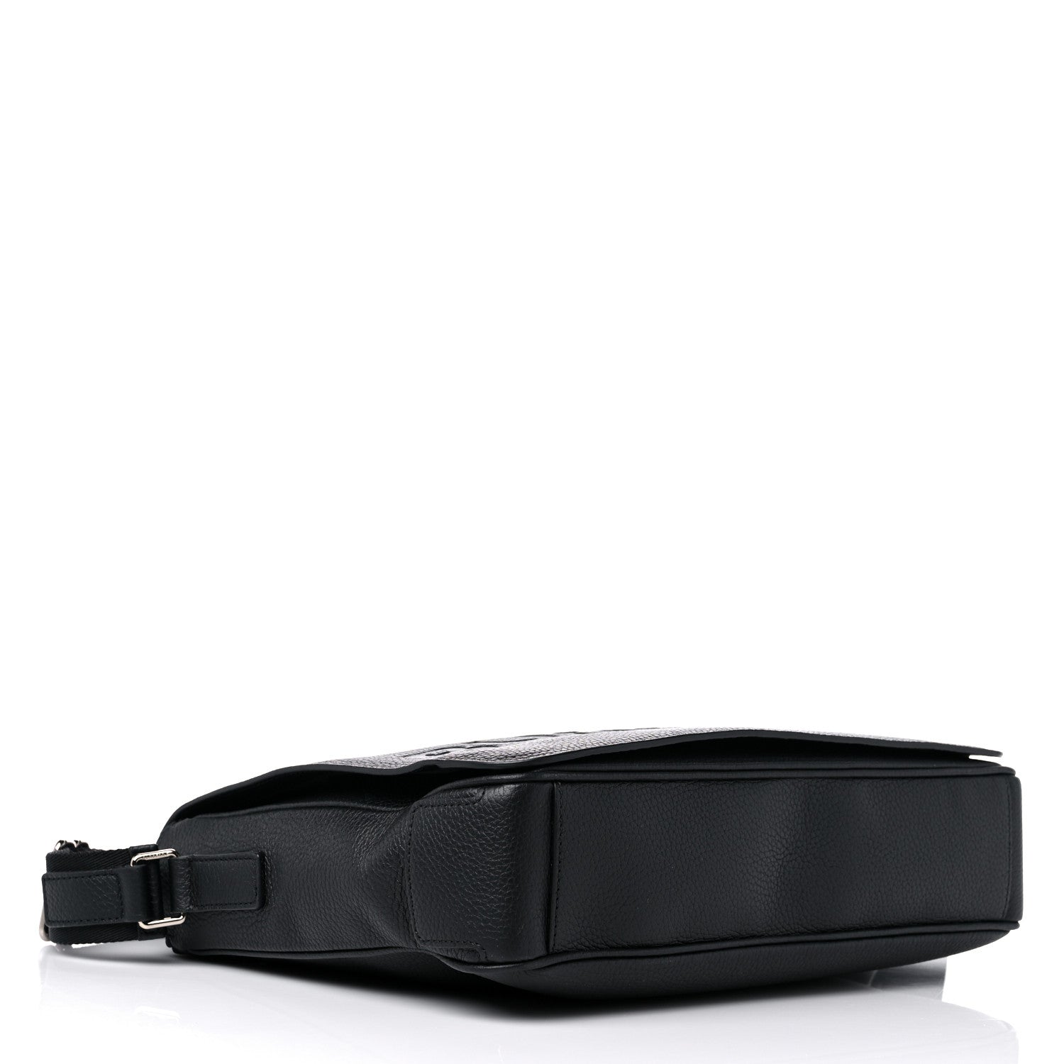 Burberry Grainy Calfskin Embossed Bruno Messenger Black 4 of 10