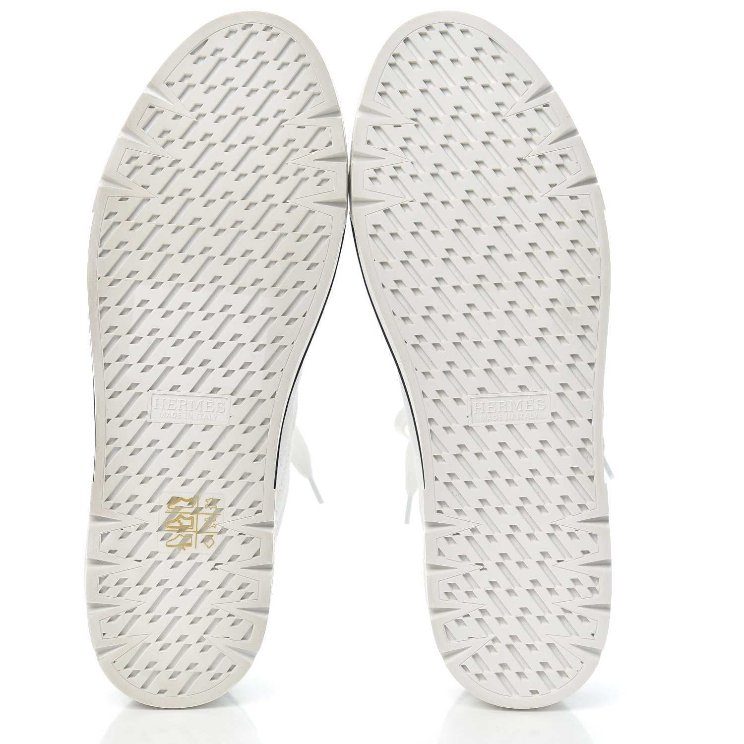 Hermes Epsom Womens Voltage Sneakers 37 White Black 5 of 8