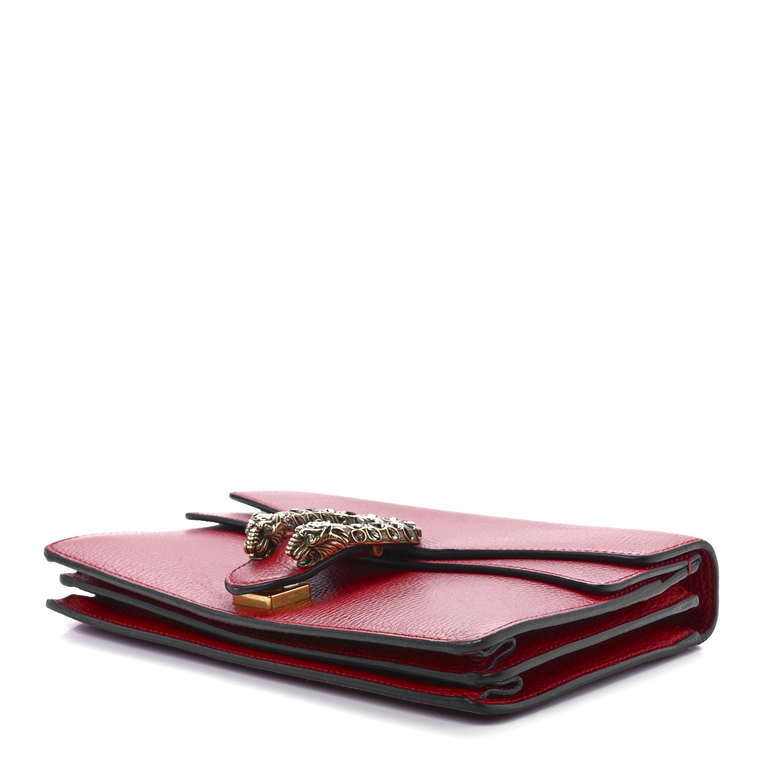 Gucci Dollar Calfskin Swarovski Crystal Small Dionysus Shoulder Bag Hibiscus Red 11 of 13