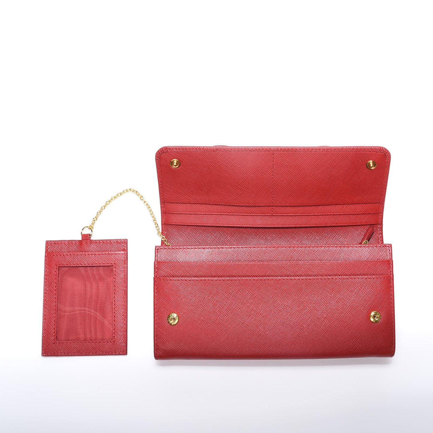 Saffiano Fiocco Bow Continental Wallet Fuoco