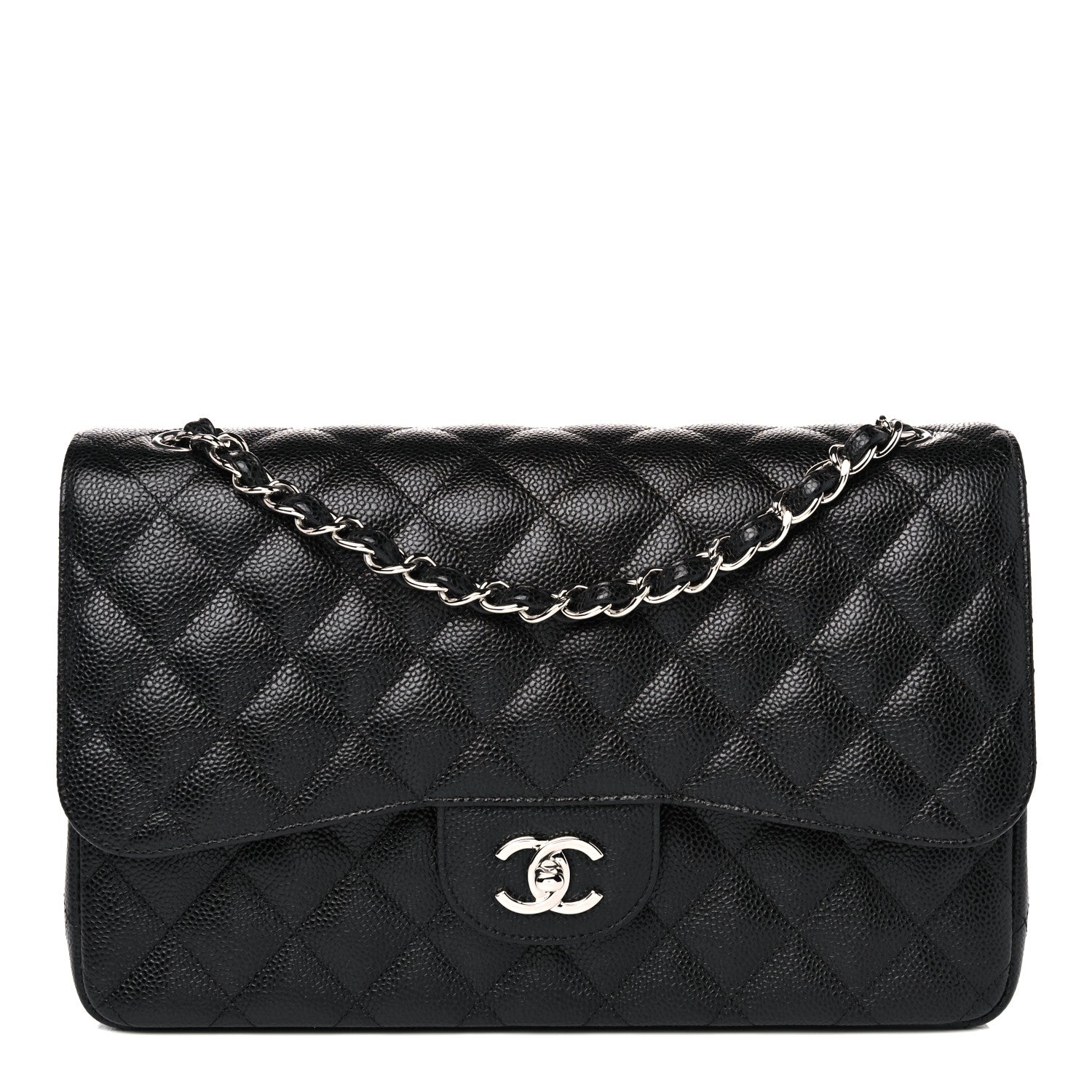 Chanel Caviar Quilted Jumbo Double Flap Black 1 of 10