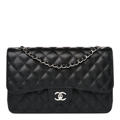 Chanel Caviar Quilted Jumbo Double Flap Black 1 of 10