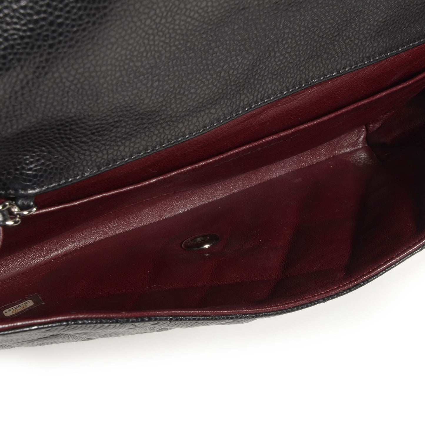 Caviar Quilted Clutch With Chain Flap Black