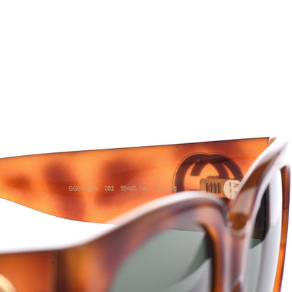 Gucci Acetate Square Frame Sunglasses GG0142SA Tortoise 6 of 6