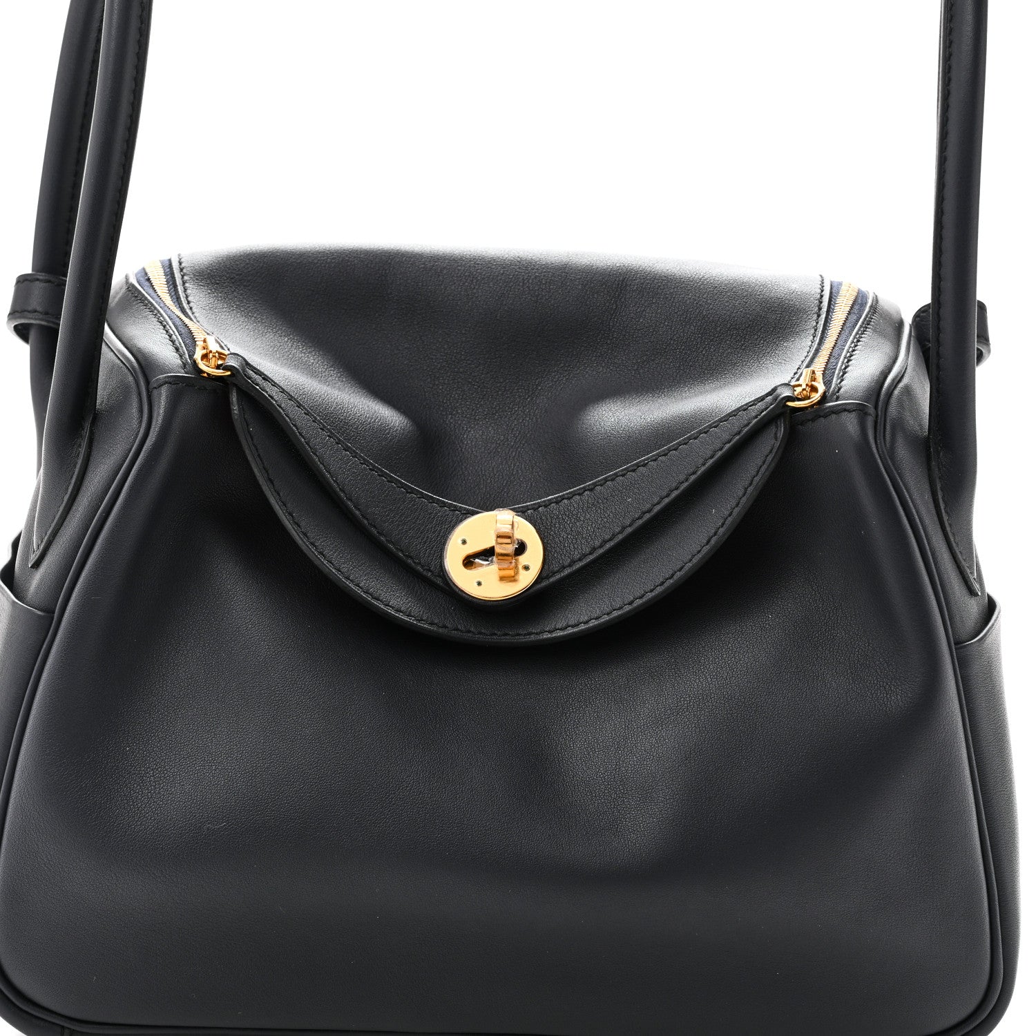 Hermes Swift Verso Lindy 26 Bleu Indigo Orange Poppy 8 of 10