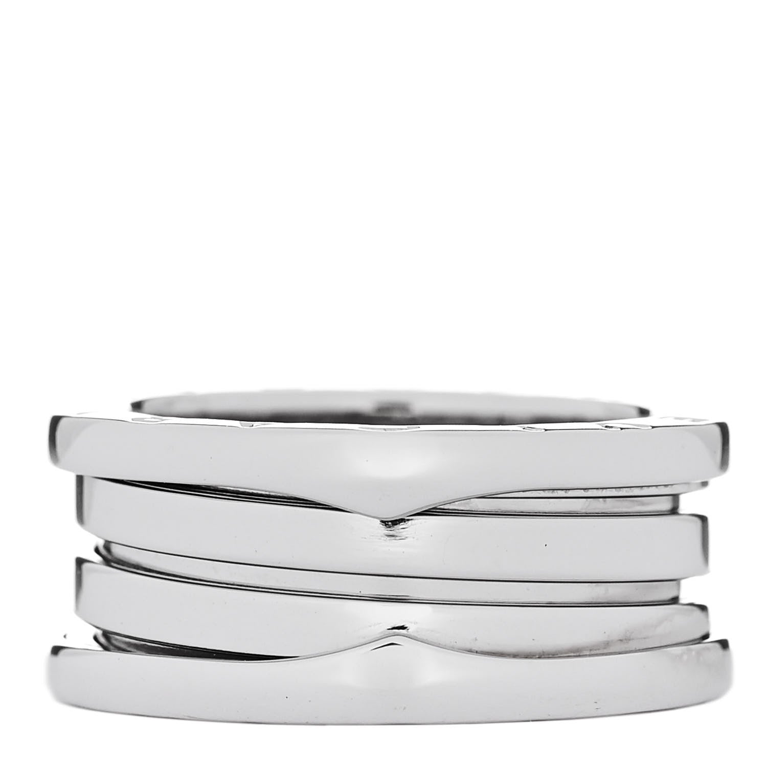 Bulgari 18K White Gold B.Zero1 Three-Band Ring 53 6.25 3 of 4