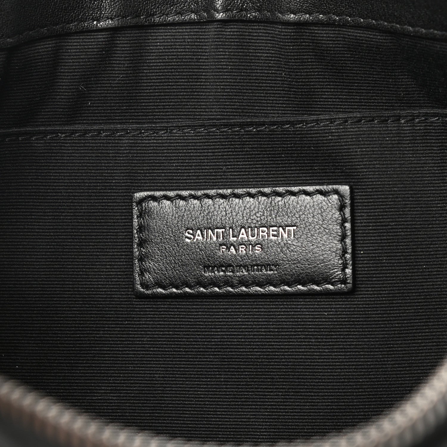 Saint Laurent Linen Canvas Rive Gauche Zipped Pouch Optic White 6 of 8