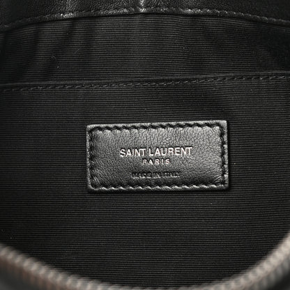 Saint Laurent Linen Canvas Rive Gauche Zipped Pouch Optic White 6 of 8