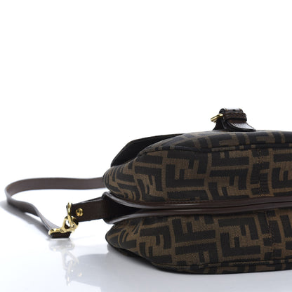 Fendi Zucca Vitello Artic Shoulder Bag Tobacco Castagna 6 of 13