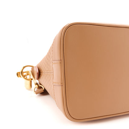 Louis Vuitton Calfskin Minigram Alma MM Soft Hazelnut 8 of 9