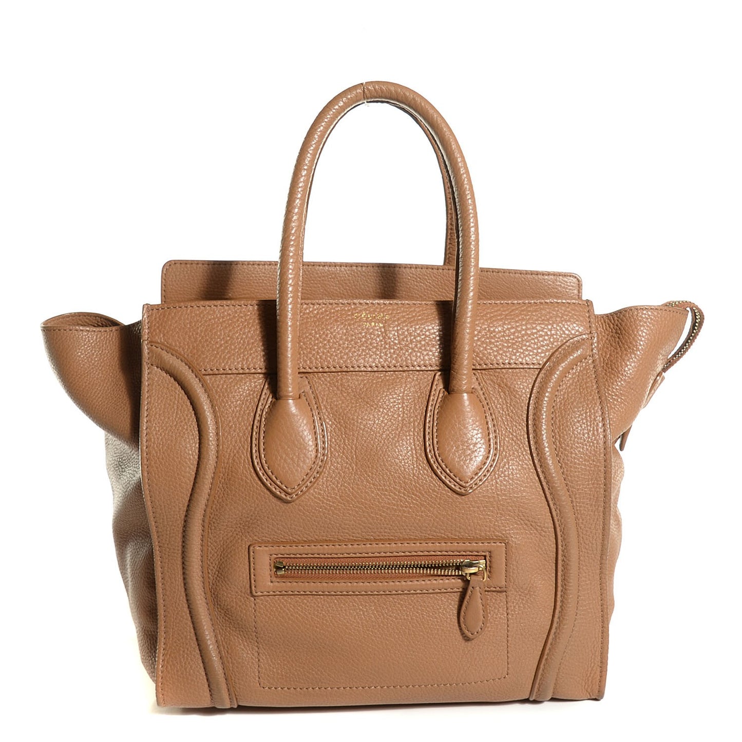 Pebbled Calfskin Mini Luggage Camel