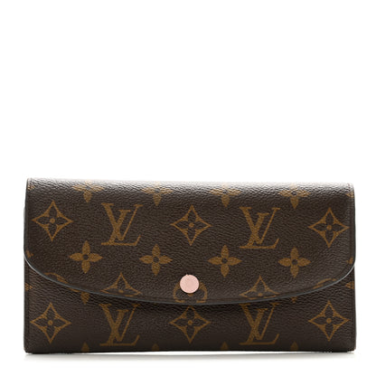 Louis Vuitton Monogram Emilie Wallet Rose Ballerine 1 of 7