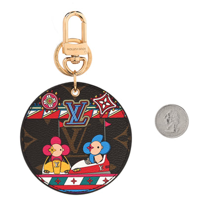 Louis Vuitton Monogram 2020 Christmas Animation Bumper Cars Bag Charm Key Ring Coquelicot 2 of 3