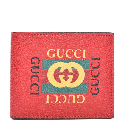 Gucci Calfskin Logo Bi-Fold Wallet Red 1 of 7