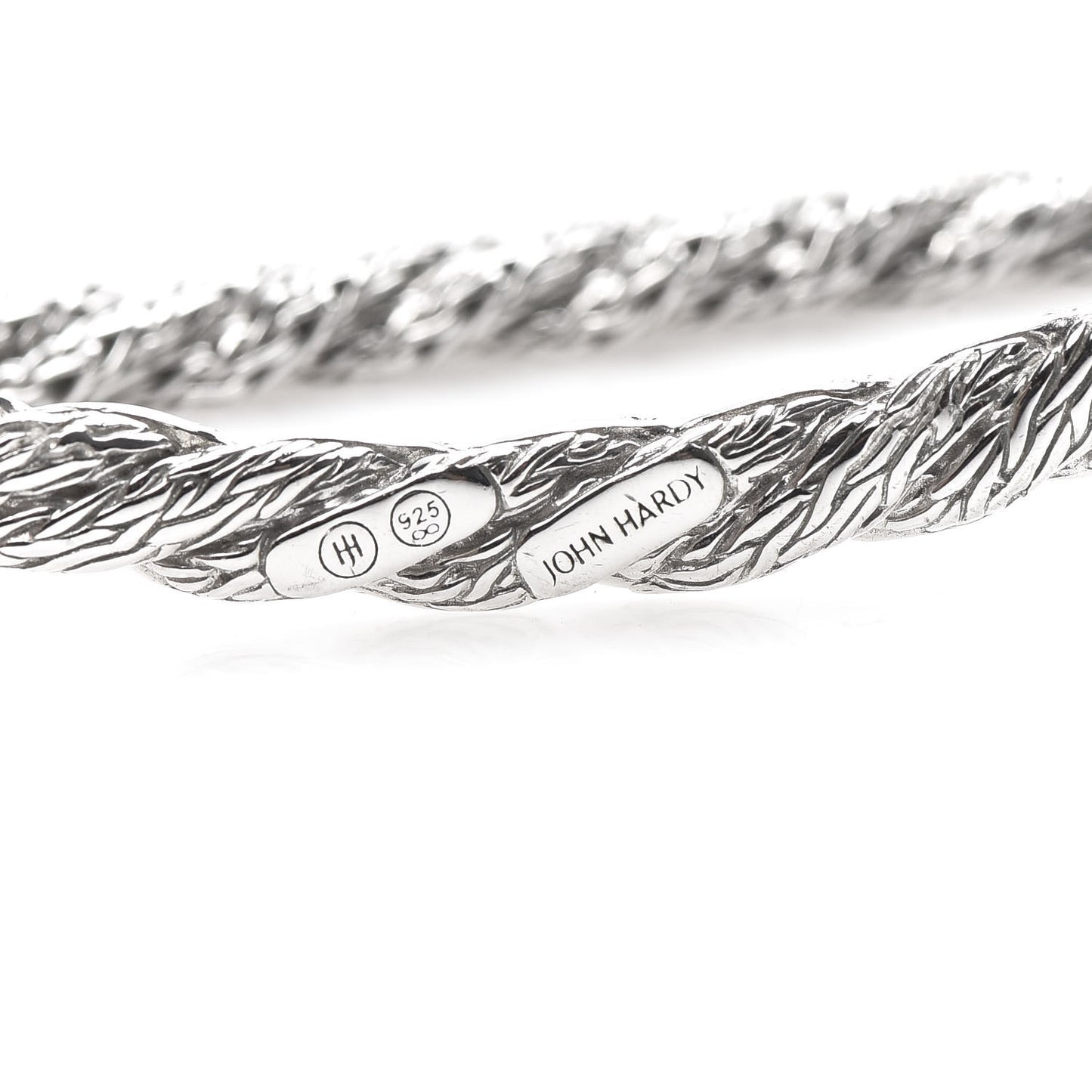 Sterling Silver Diamond 6mm Twisted Chain Necklace