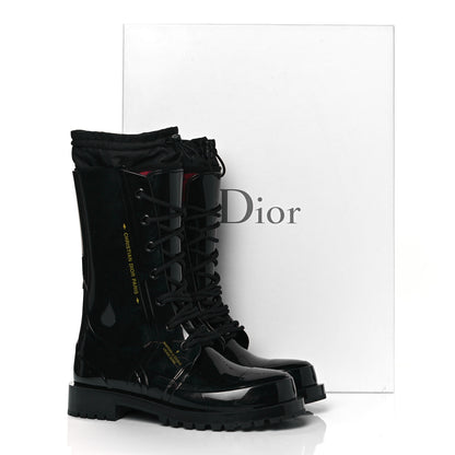 Christian Dior Shiny Rubber Diorcamp Low Boots 39 Black 8 of 8