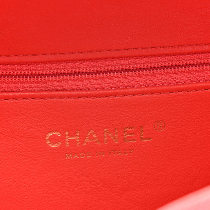 Chanel Caviar Quilted Medium CC Filigree Vanity Case Coral 6 of 10