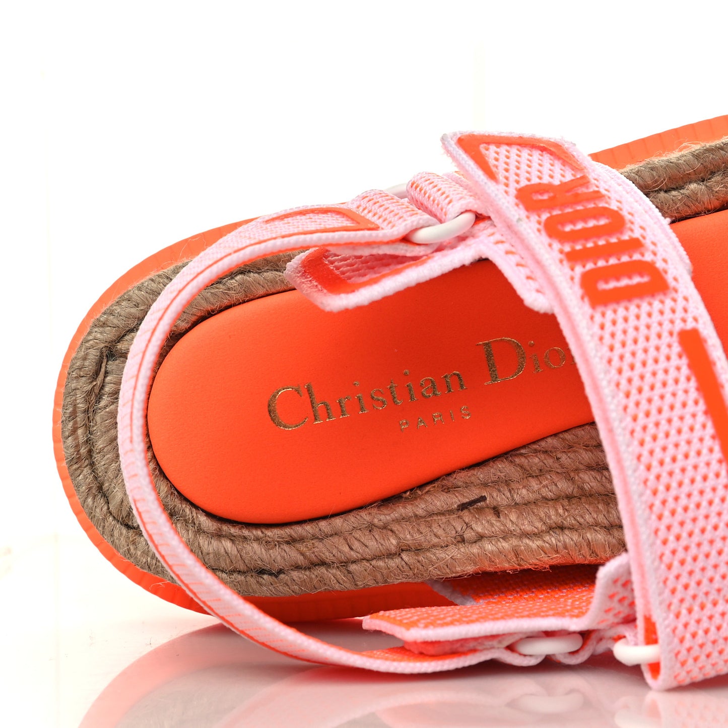 Technical Knit Jute Dioract 10mm Sandals 37 White Orange