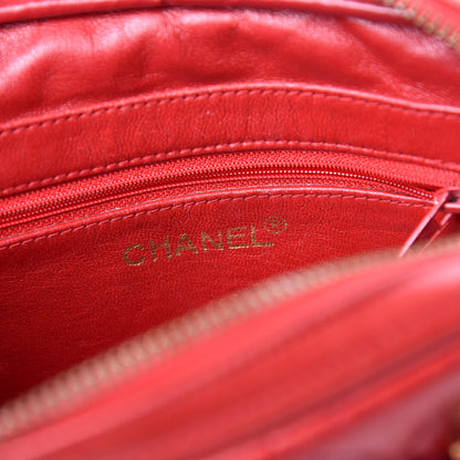 Chanel Lambskin Quilted Camera Case Red 9 of 17