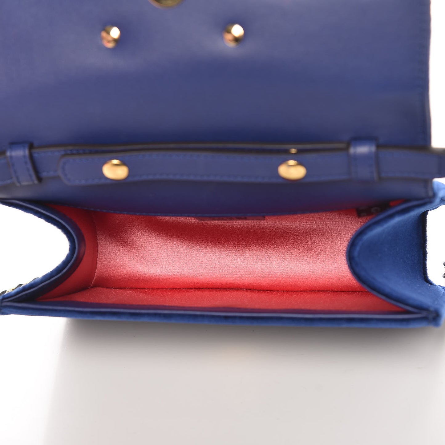 Velvet Crystal Square G Shoulder Bag Cobalt Blue