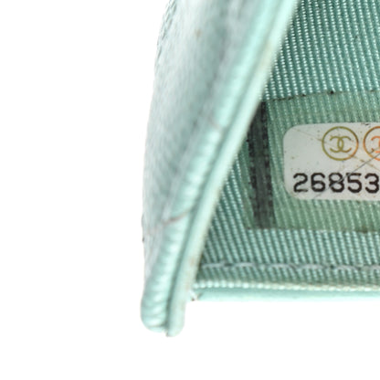 Chanel Caviar Quilted Medium Flap Wallet Light Blue 8 of 13