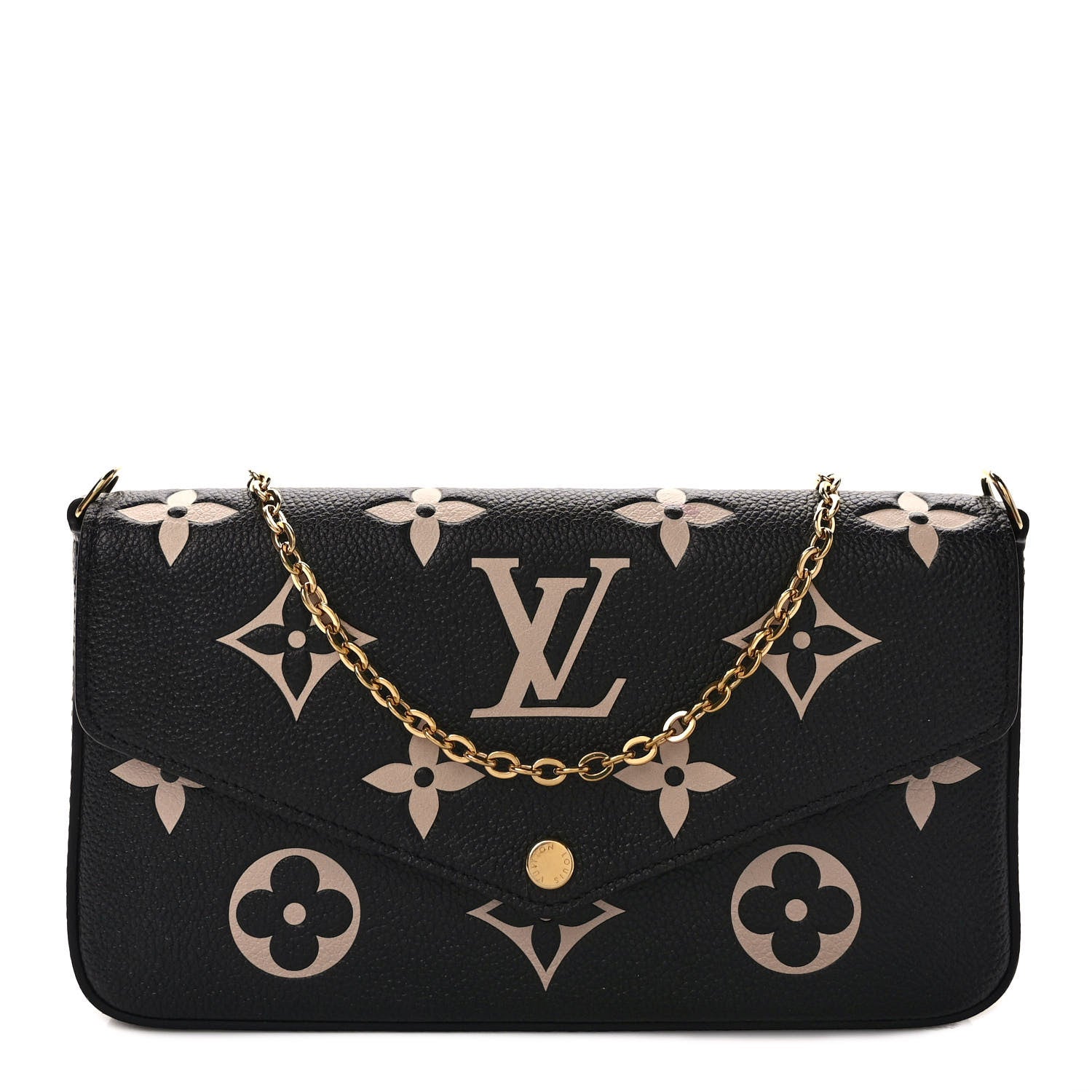 Louis Vuitton Empreinte Monogram Giant Felicie Pochette Black Beige 3 of 10