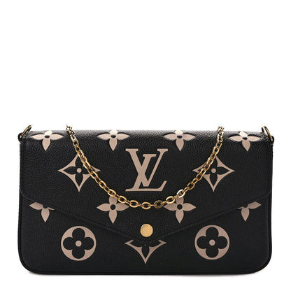 Louis Vuitton Empreinte Monogram Giant Felicie Pochette Black Beige 3 of 10