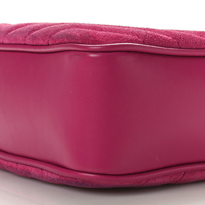 Saint Laurent Suede Matelasse Monogram Lou Camera Bag Rose 9 of 11