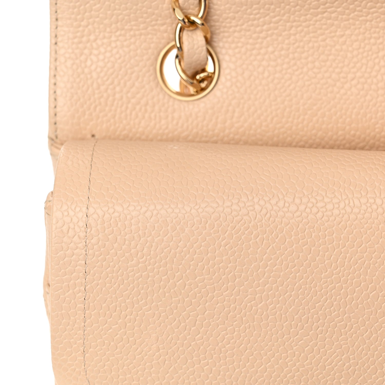 Chanel Caviar Quilted Medium Double Flap Beige 11 of 12