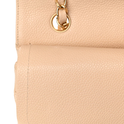 Chanel Caviar Quilted Medium Double Flap Beige 11 of 12