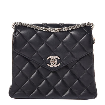 Chanel Lambskin Quilted Envelope Single Flap Black 1 of 9