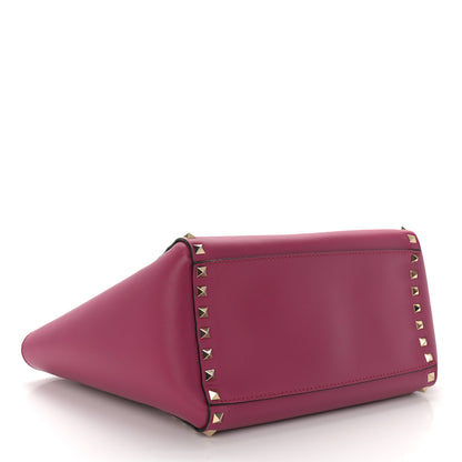 Valentino Garavani Vitello Small Rockstud Double Handle Tote Cyclamin 4 of 11