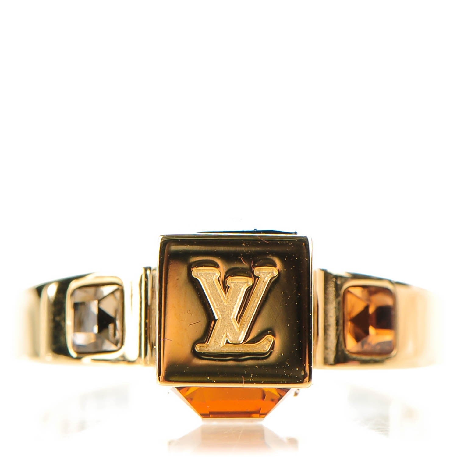 Louis Vuitton Gamble Ring Large 7.5 Gold 1 of 5