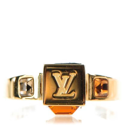 Louis Vuitton Gamble Ring Large 7.5 Gold 1 of 5