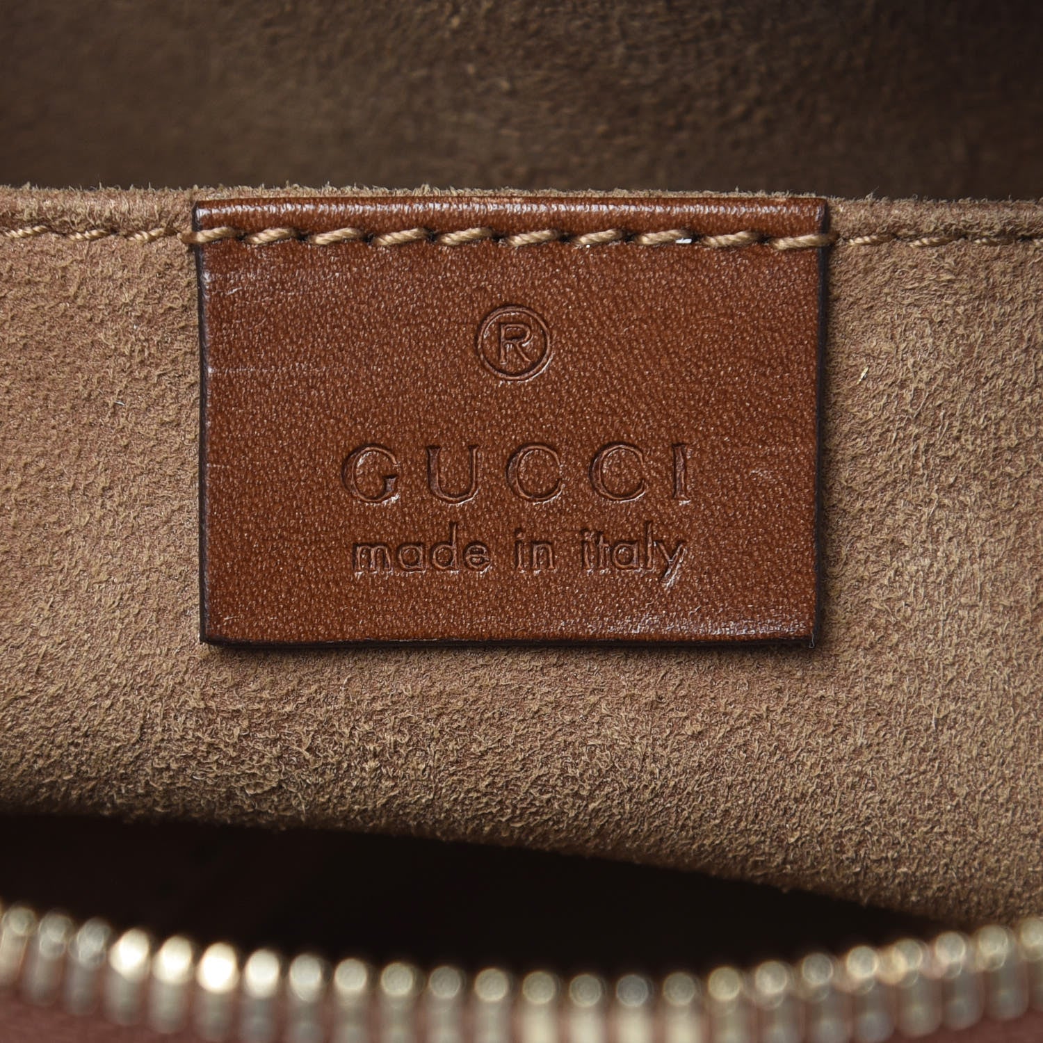 Gucci GG Supreme Monogram Cuoio Toscano Mini Chain Shoulder Bag Beige Ebony Cuir 6 of 10