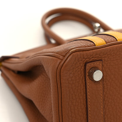 Hermes Togo Swift Officier Birkin 25 Gold Ambre 9 of 13