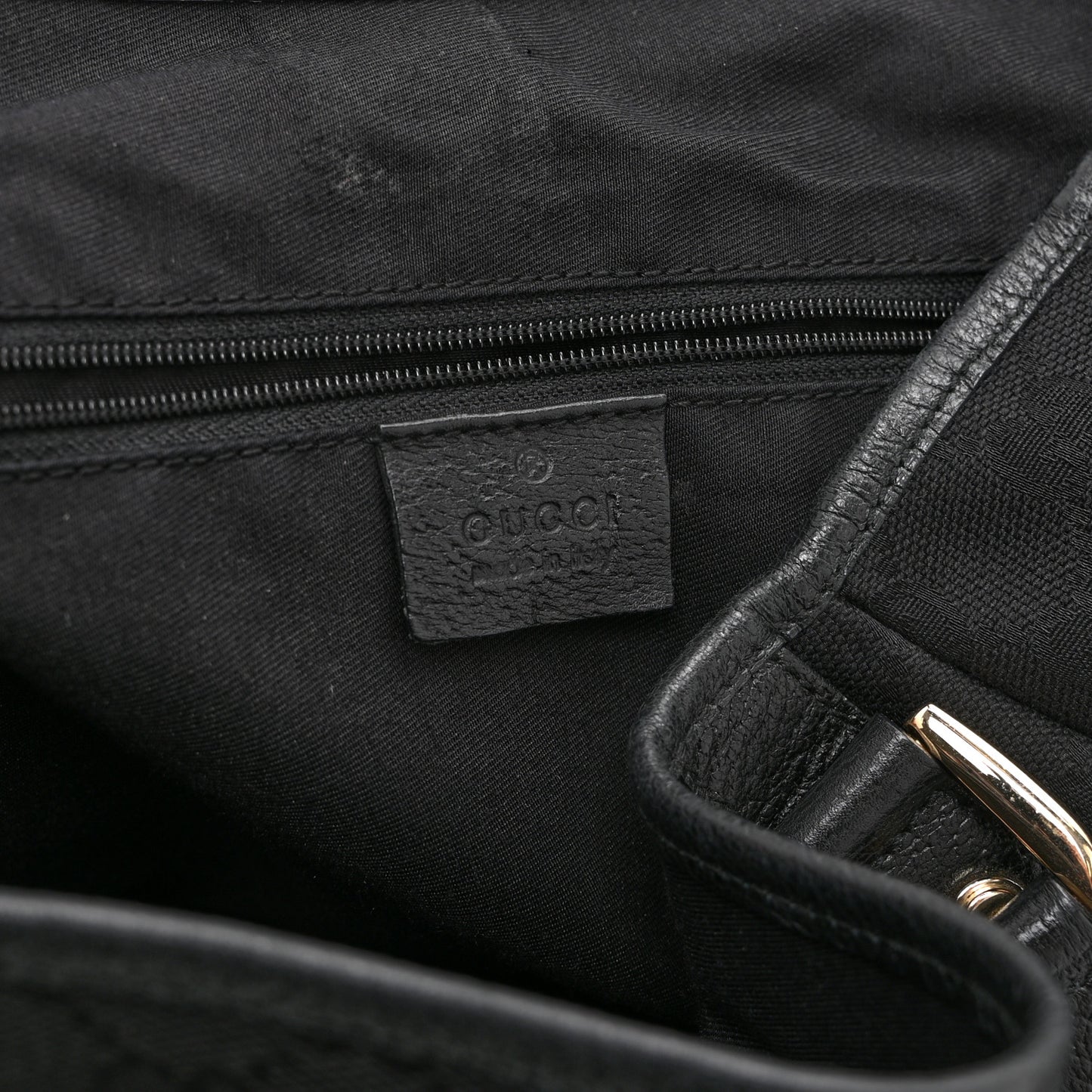Monogram Medium Abbey Shoulder Bag Black