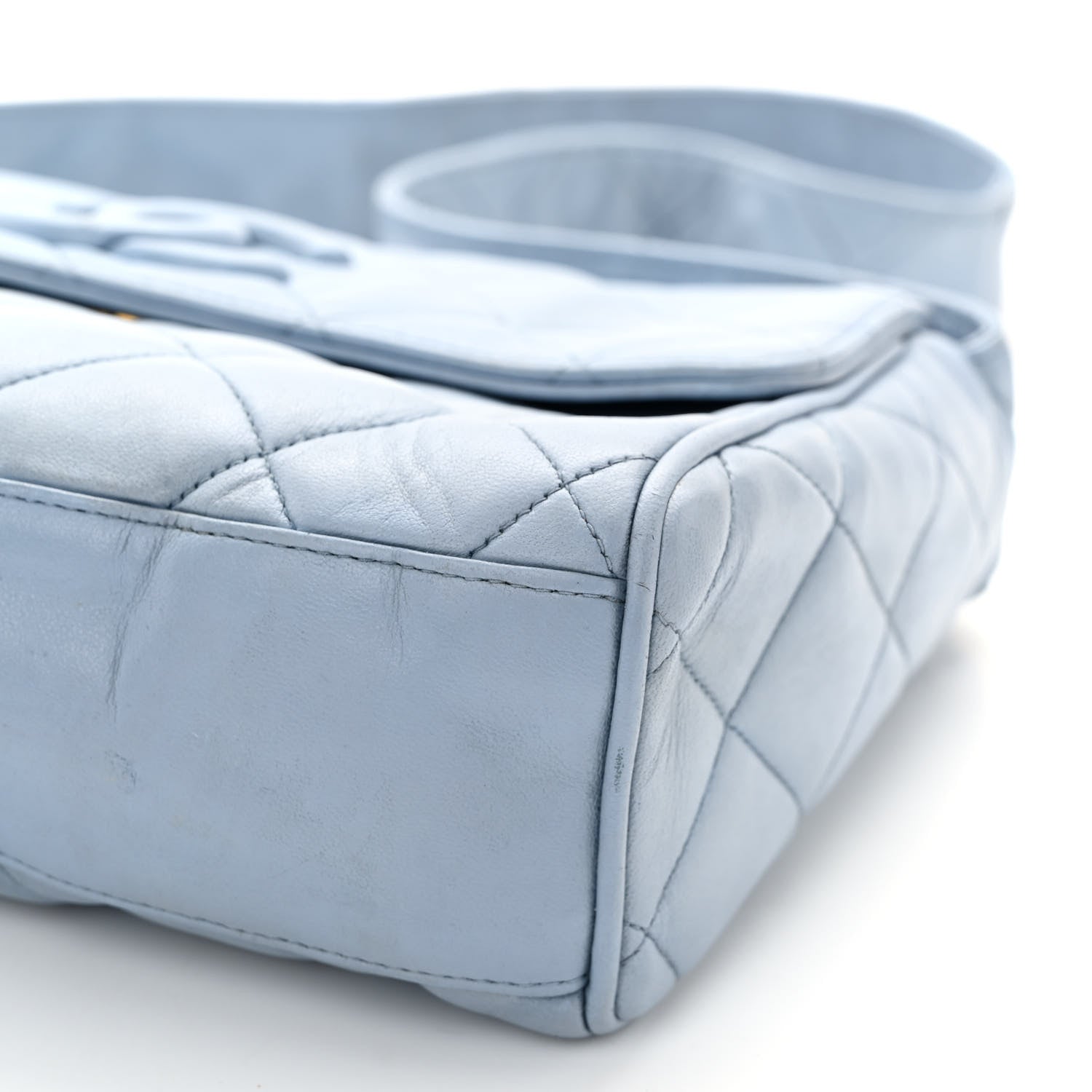 Chanel Lambskin Quilted CC Messenger Light Blue 10 of 11