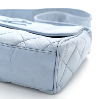 Chanel Lambskin Quilted CC Messenger Light Blue 10 of 11