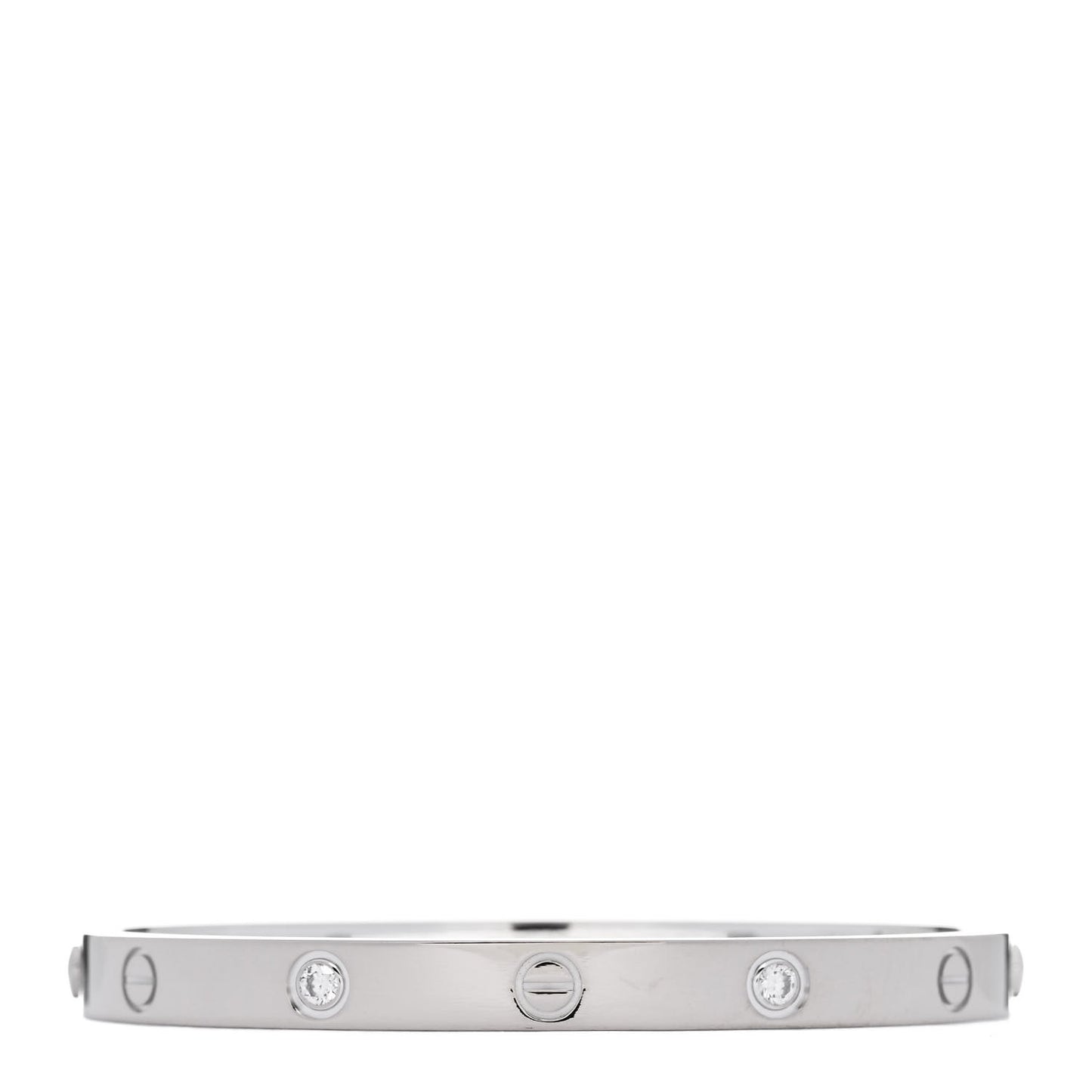 18K White Gold 4 Diamond Love Bracelet 18
