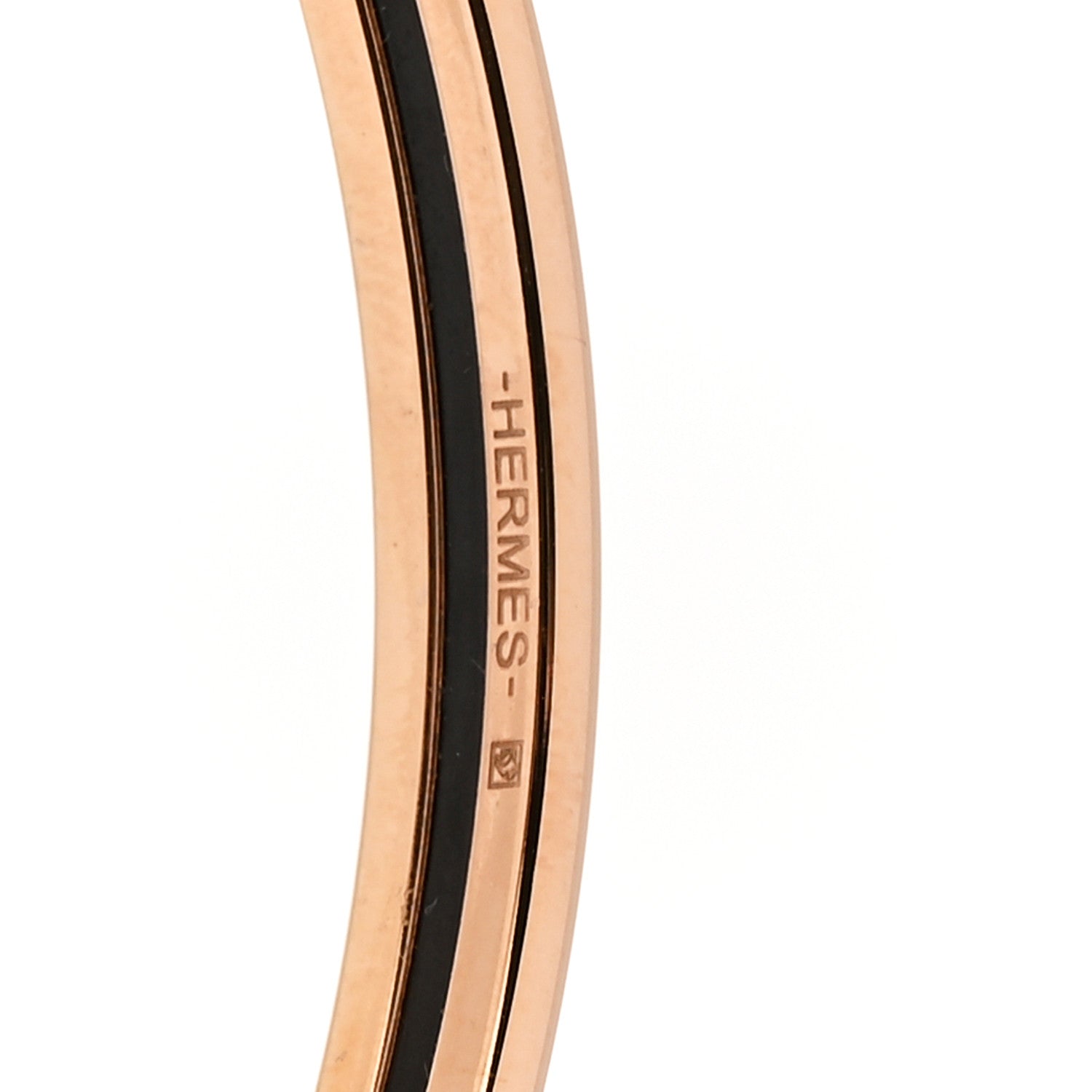 Hermes Enamel Printed Extra Narrow Bracelet 70 Rose Delirium 4 of 6