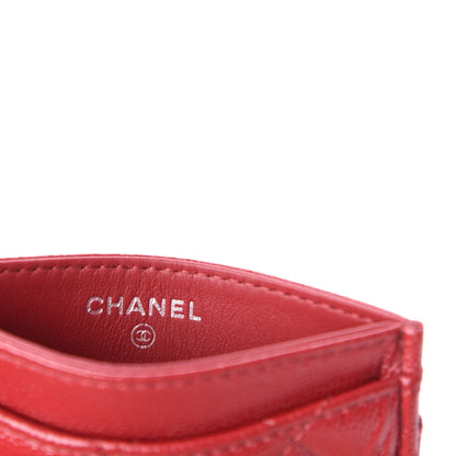 Chanel Caviar Quilted Card Holder Dark Red 6 of 11