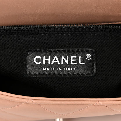 Chanel Glazed Calfskin Quilted Small CC Delivery Tote Light Pink 6 of 12