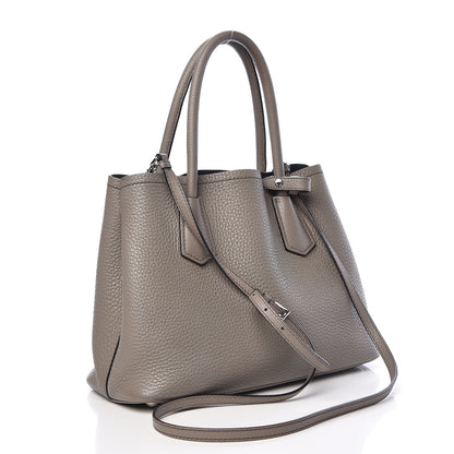 Prada Vitello Daino Small Double Bag Argilla Black 4 of 23